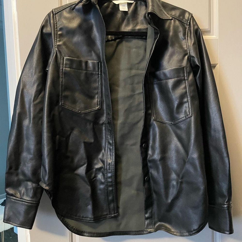 H&M Black Faux Leather Jacket